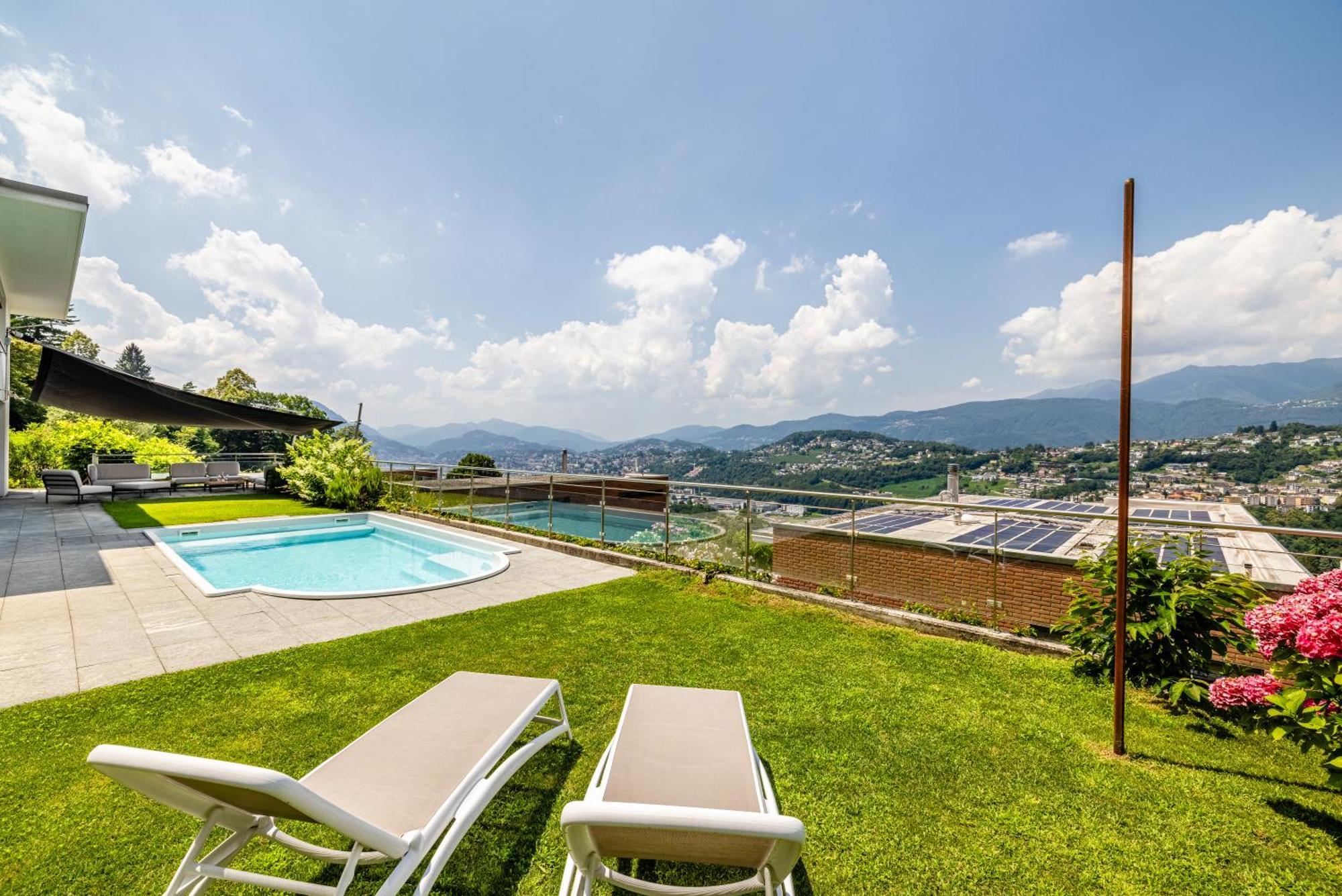Villa Girandola With Private, Heated Pool Лугано Экстерьер фото