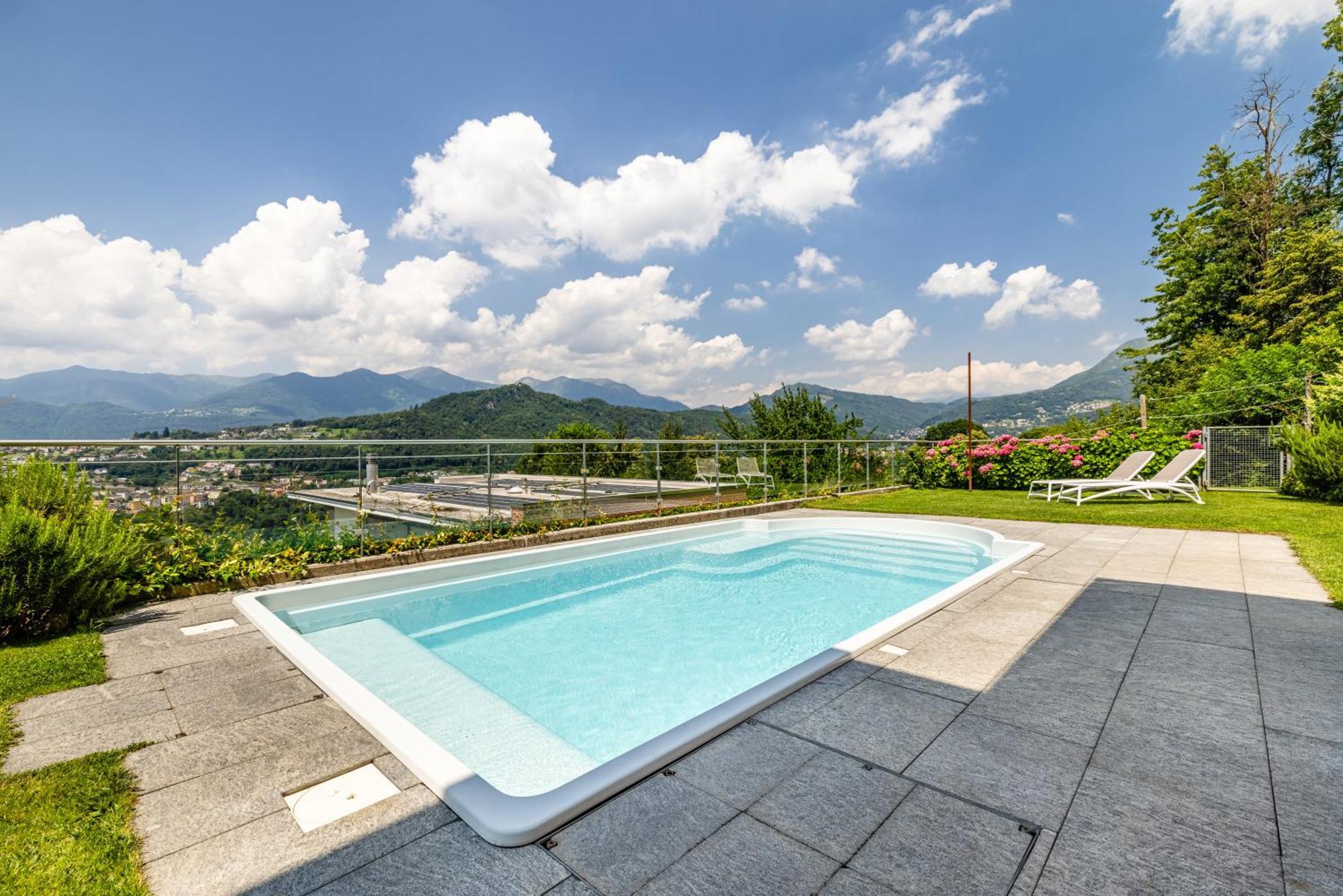 Villa Girandola With Private, Heated Pool Лугано Экстерьер фото